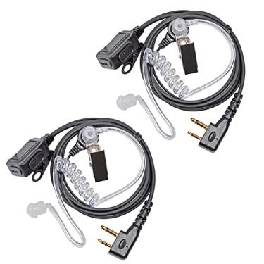 Imagem de TWAYRDIO Fone De Ouvido Para Walkie Talkie Midland Talkies Gxt1000Vp4 Lxt500Vp3 Gxt1050Vp4 Gxt1000Xb, Bidirecional Vigilância Por Rádio Com Microfone E Tubo Acústico Transparente, Pacote 2