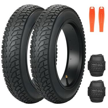 Imagem de MEGHNA Fat Bike Pneu de bicicleta elétrica de 40,6 cm Pneu gordo 40,6 x 7,6 cm Knooby resistente dobrável de substituição para todos os terrenos para bicicleta infantil E-Bike (40,6 x 7,6 cm - pacote