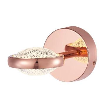 Imagem de Arandela Moderna Interna Led 6w 3000k Bally Rosé 12x20cm Bivolt - Mais