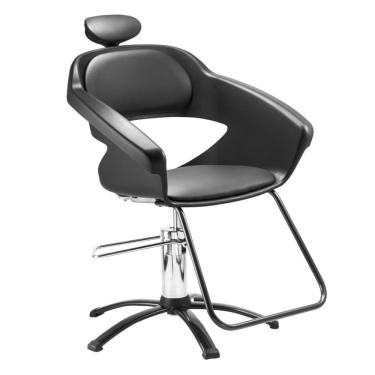 Imagem de Cadeira de Cabeleireiro Hidráulica Dompel Primma Black Preto