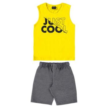 Imagem de Conjunto Just Cool Infantil para Menino Guloseima, Amarelo, 8