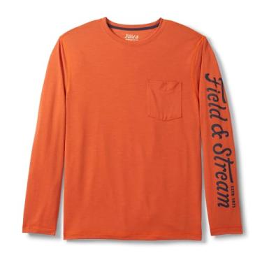 Imagem de Field & Stream Camiseta masculina Drirelease® Performance de manga comprida, laranja, Laranja, 3G