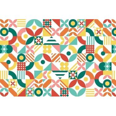 Imagem de Quadro Decorativo com Estampa Flat Geometric 50 x 50 Papel 2 unidades