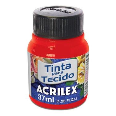 Imagem de Tinta Tecido Acrilex 37ml Vermelho Fluorescente tie dye Arte