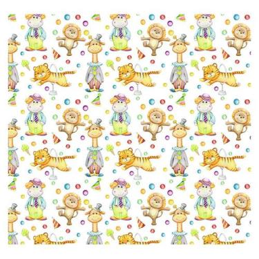 Imagem de Papel de Parede Adesivo Infantil Safari Circo Quarto Menino Menina - 6