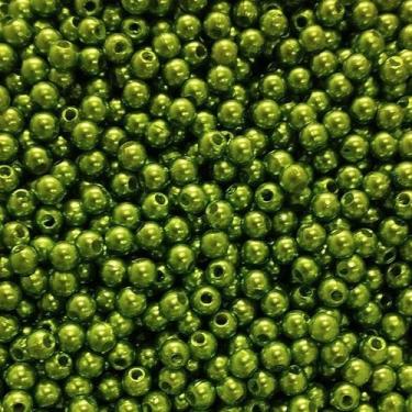 Imagem de PÉROLA DE ABS LISA Nº 04 20G PEROLA 4MM - IMPORTAÇÃO, Verde oliva