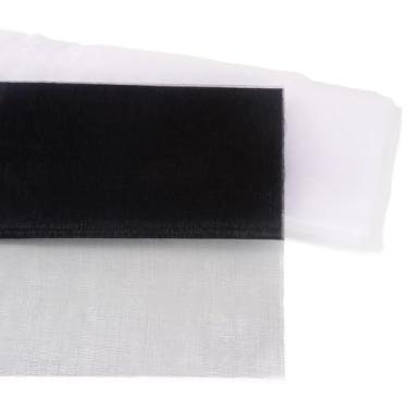 Imagem de Craftdady Tecido de tule branco preto com 2 rolos para embrulho de presente de casamento, tecido de poliéster macio, tule para festas, fantasias, decoração, saia, mesa, corredor, chá de panela, 14