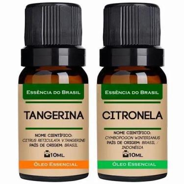 Imagem de Kit 2 Óleos Essenciais 10Ml - Tangerina + Citronela - Essencia Brasil