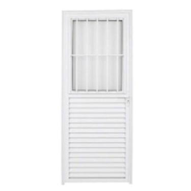 Imagem de Porta Postigo Aluminio Branco 2,10x0,80 Lado Esquerdo