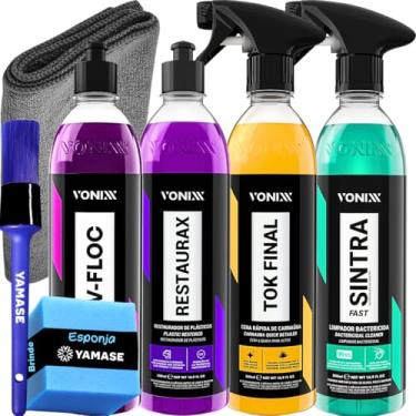 Imagem de Vonixx Kit Autos V-floc 500ml Restaurax 500ml Tok Final 500ml Sintra Fast 500ml - Limpeza Automotiva Completa