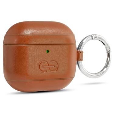 Imagem de Capa Dreem Om com Chaveiro Compatível com AirPods 4, Case Protetor em Peça Única com Casca Rígida e Couro Vegano de Luxo