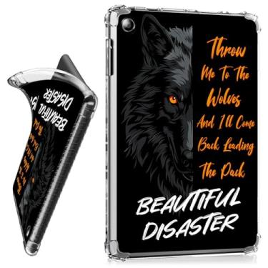 Imagem de RWUTYTIUL Capa transparente para Samsung Galaxy Tab A9 Plus de 11 polegadas (SM-X210/X216/X218), capa protetora transparente à prova de choque leve de TPU para Galaxy Ta A9+ 2023, lobo legal