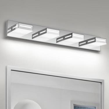 Imagem de Luminária de banheiro Donrao 76cm 4-Light LED Chrome 6000K