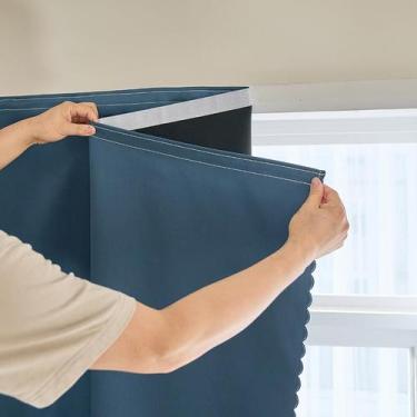 Imagem de Cortinas Blackout AJAZZ autoadesivas 100% Blackout, pacote com 1