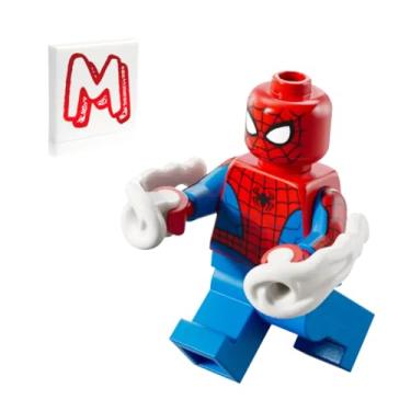 Imagem de LEGO Super Heroes Spiderman Minifigure - Stealth Suit Spider-Man in Black and Grey Suit (with Web Blasts) 76128