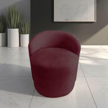 Imagem de Poltrona Decorativa Yara Orgânica Suede Marsala - Mansão Decor