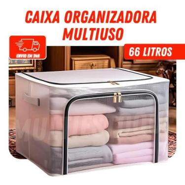 Imagem de Caixa Organizadora Roupas de Cama, Mesa e Banho 66 Litros - TOP RIO