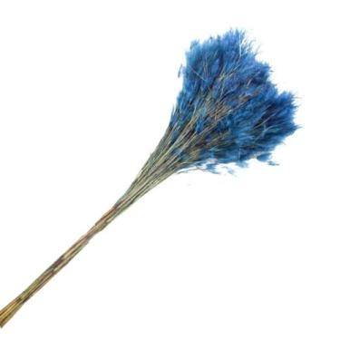 Imagem de Pluminha Azul Flor Desidratada Buque Flores Secas - Pense Flores