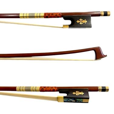 Imagem de Arco Profissional Violino 4/4 Madeira Oitavado Crina Branca Animal da Mongólia Flor de Lis Gold