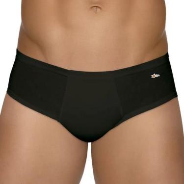 Imagem de Cueca Zorba Slip 172 Light 100% Algodão Com Abertura, Preto, GG