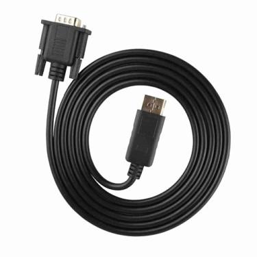 Imagem de DisplayPort para o adaptador de cabo VGA Connectores de ouro de alto desempenho 1080p Suporte de resolução para laptop PC para HDTV Monitor Black 1,8m