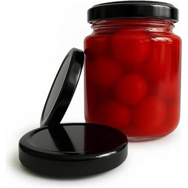 Imagem de Kit Com 12 Potes Vidro Nadir Figueiredo Belém 240ml Tampa E Lacre (Preto)