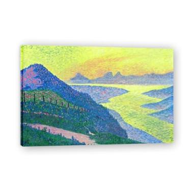 Imagem de Sunset RestThéo van Rysselberghe: Impressão em tela neoimpressionista belga chave 20 x 30 cm emoldurada