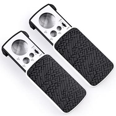 Imagem de Amoper Lupa De Joalheiro Com 2 Peças, 30X, 60X E 90X, Deslizante Iluminada 3 Luzes Para Moedas, Pedras Preciosas, Joias Relógios (Preta)