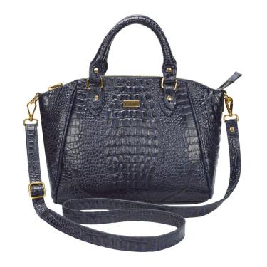 Imagem de Bolsa Feminina Média Transversal Tote Tiracolo Couro