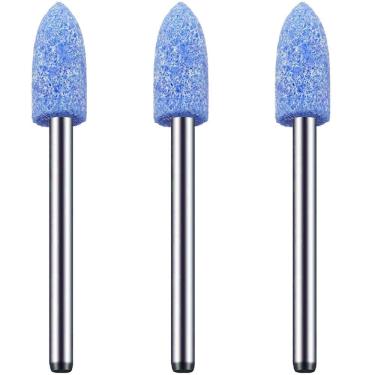 Imagem de Kit 3 Ponta Montada 6Mm Rebolo Bala Haste 3Mm Micro Retífica