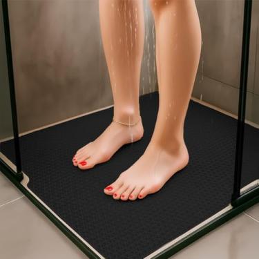 Imagem de Tapete Luxo Antiderrapante Para Banheiro Box Piscina Sauna Área de Serviço Vestiário (Preto)