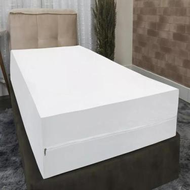 Imagem de Capa Colchão Solteiro Branco Hospitalar Pousada Imper Ziper - Kalled