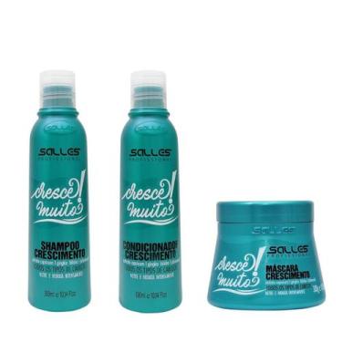 Imagem de Kit Shampoo+Máscara+Condicionador Cresce Muito 300Ml Salles - Salles P