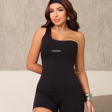 Imagem de Macaquinho Alça única- JinkingStore, Esportivo, Academia, Leve, Fresco