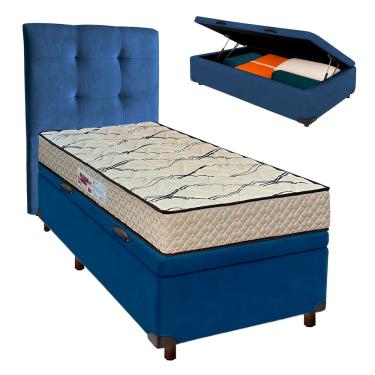 Imagem de Kit Cabeceira + Cama Box Bau  + Colchão Solteiro D33 Maxsono Paropas
