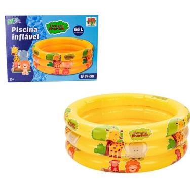 Imagem de Piscina Inflável Infantil Bebê Redonda 3 Arcos 66L DM Splash - Comerci