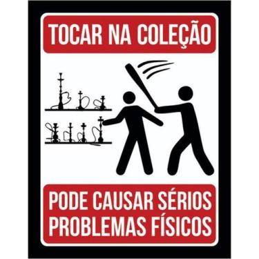 Imagem de Kit 10 Placa Tocar Coleção Narguilé Causar Problemas36X46 - Sinalizo