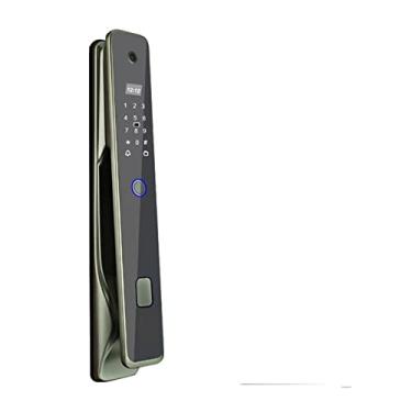 Imagem de Fechadura inteligente de impressão digital nova tela integrada automática inteligente fechadura digital inteligente com câmera