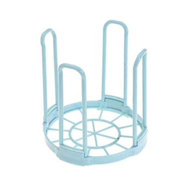 Imagem de P9IDEDFH Rack de armazenamento 1x rack de secagem de prato de plástico organizador suporte de tigela dobrável escorredor de armazenamento suportes de armazenamento rack de armazenamento doméstico (cor