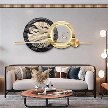 Imagem de Decoração de parede de arte decoração de parede de casa com luzes LED, natureza escultura de parede decoração de parede de metal para sala de estar quarto escritório tapeçarias de parede presentes