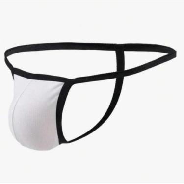 Imagem de Cueca Jockstrap Sexy Fio Dental Aberta em Poliamida Macia e Forrada pa