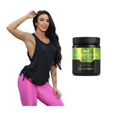 Imagem de Kit Regata Repuxada Dry Fit e Creatina Sem Sabor 250g