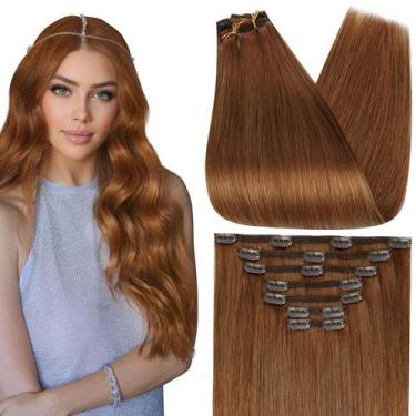 Imagem de Extensões de cabelo Clip on Full Shine Ginger 25cm 95g