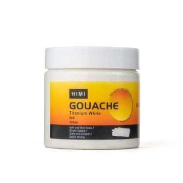 Imagem de Tintas de recarga de guache HIMI White, garrafas de 200 ml para tela