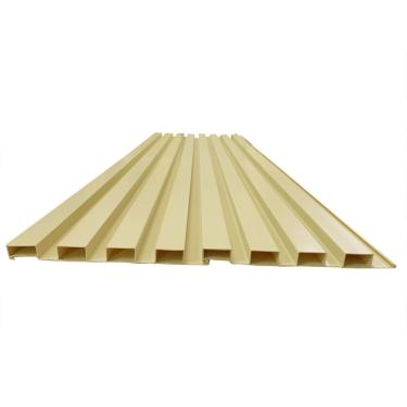 Imagem de Painel Ripado de Pvc em Placa 100cm X 15cm 7 Placas = 1m² com 2 Acabamentos em L de 105cm Bariri - caixa com 7 Unidade - Bege