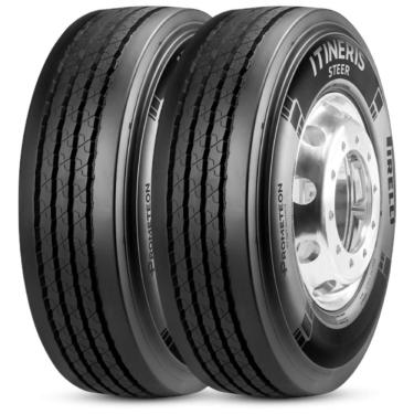 Imagem de Kit 2 Pneu 275/80R22.5 Pirelli Itineris Steer 149/146M Liso