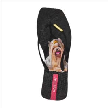 Imagem de Chinelo Rafitthy Glitter York Gold Feminino - Preto