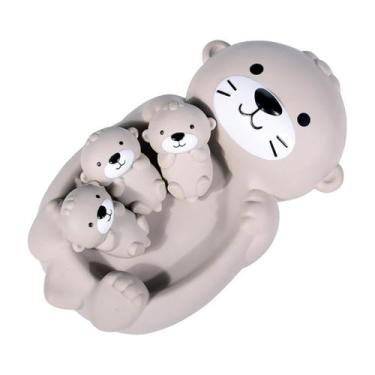 Imagem de Conjunto de brinquedos de banho Miracland Otter Mother and 3 Baby com 