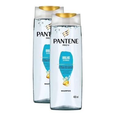 Imagem de Kit 2 Shampoo Pantene Brilho Extremo 400ml
