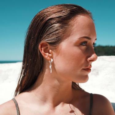 Imagem de Brincos de argola masculinos e femininos, One Size, Aço inoxidável, Sem pedra preciosa